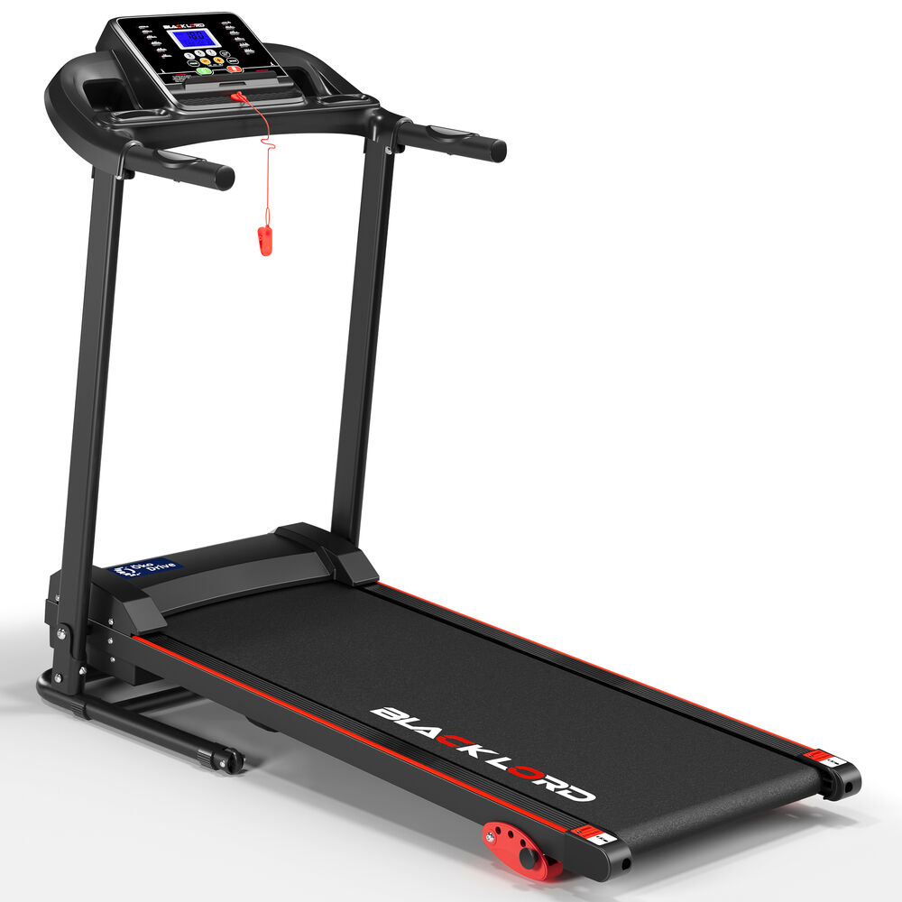 BLACK LORD Treadmill Electric Exercise Running Machine Incline Foldable 400mm