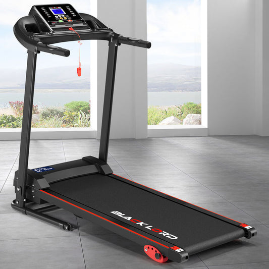 BLACK LORD Treadmill Electric Exercise Running Machine Incline Foldable 400mm