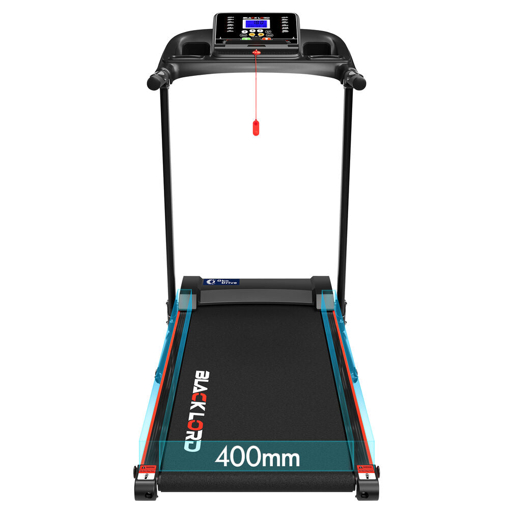 BLACK LORD Treadmill Electric Exercise Running Machine Incline Foldable 400mm
