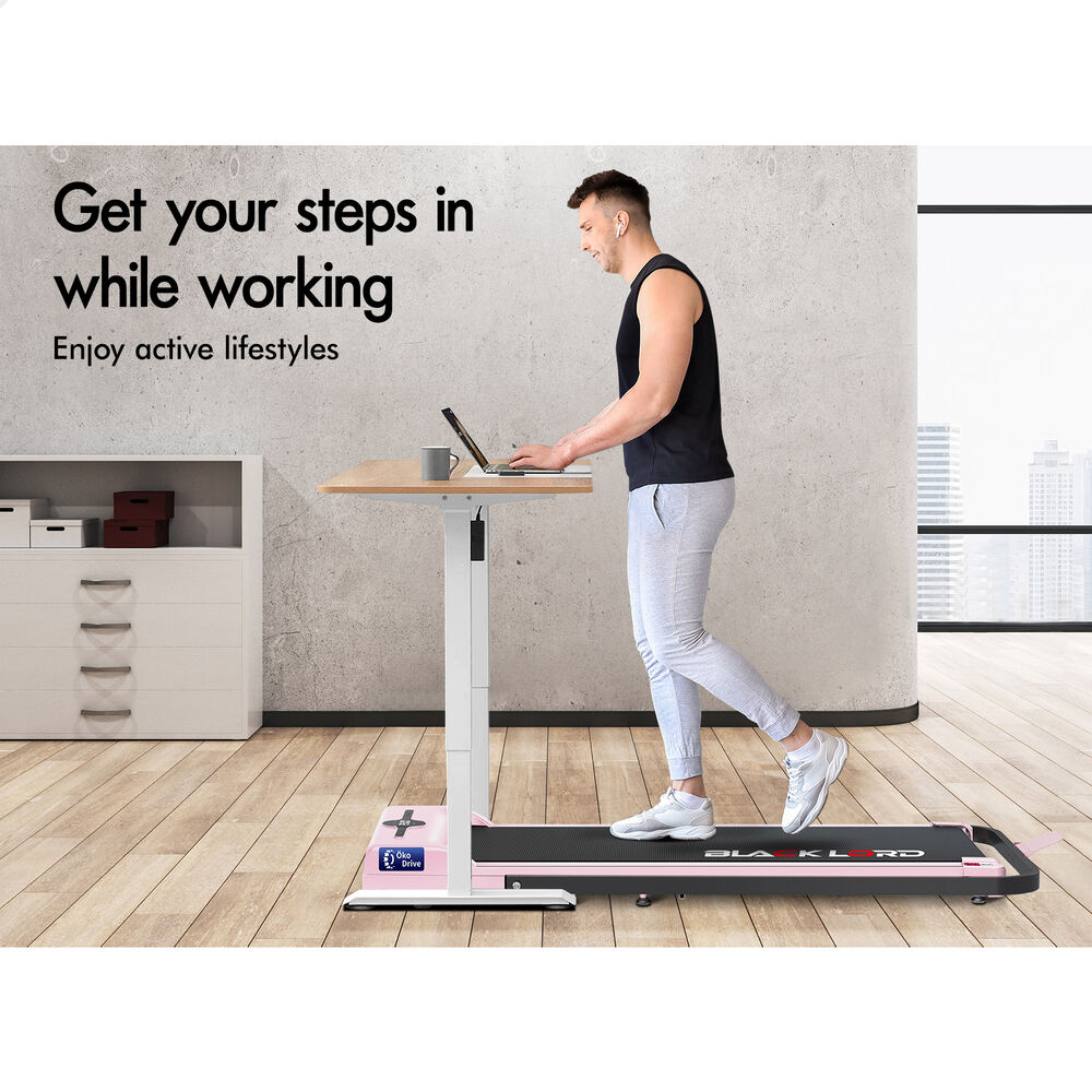 BLACK LORD Treadmill Electric Walking Pad Folding Fitness Machine Home Gym Pink