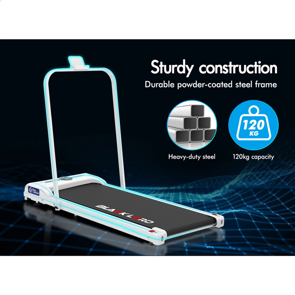 BLACK LORD Treadmill Electric Walking Pad Folding Fitness Machine Home Gym White