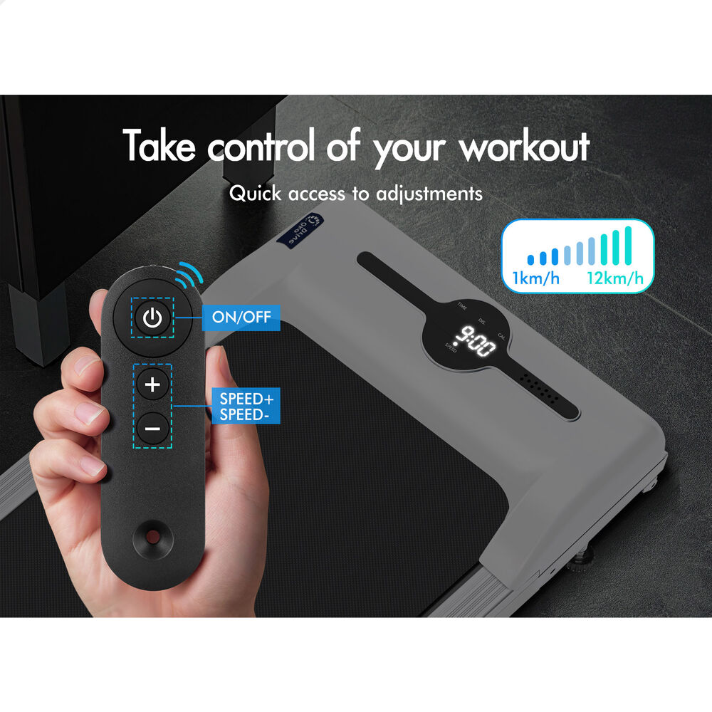 BLACK LORD Treadmill Electric Walking Pad Folding Fitness Machine Home Gym White