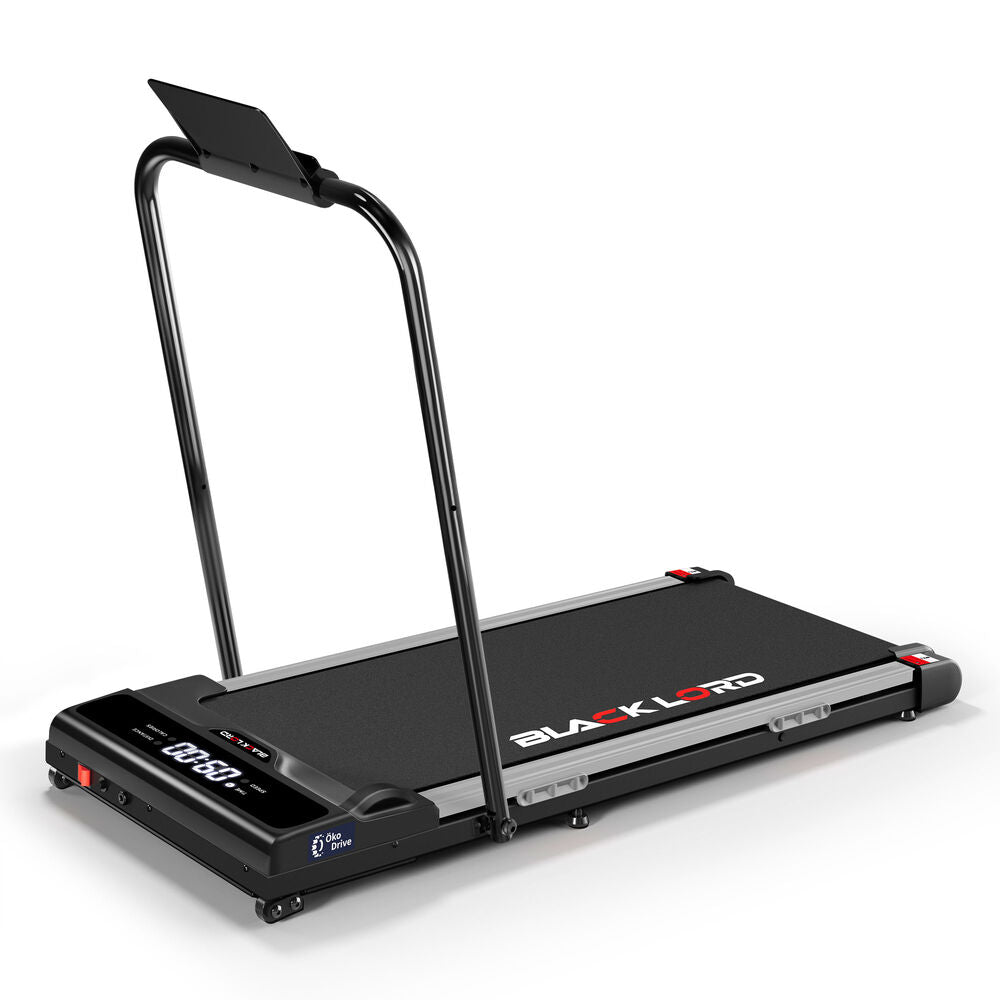 BLACK LORD Treadmill Electric Walking Pad Incline Brushless Motor Foldable Black