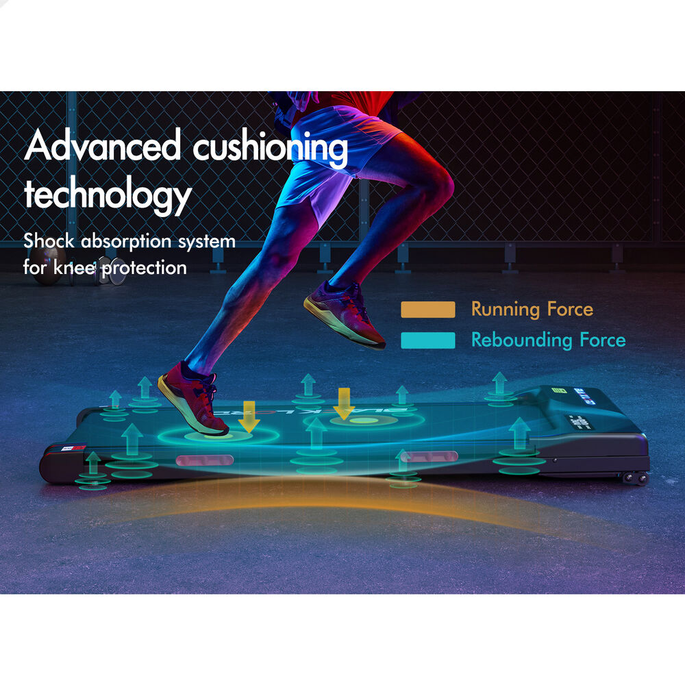 BLACK LORD Treadmill Electric Walking Pad Incline Gym Brushless Motor Black