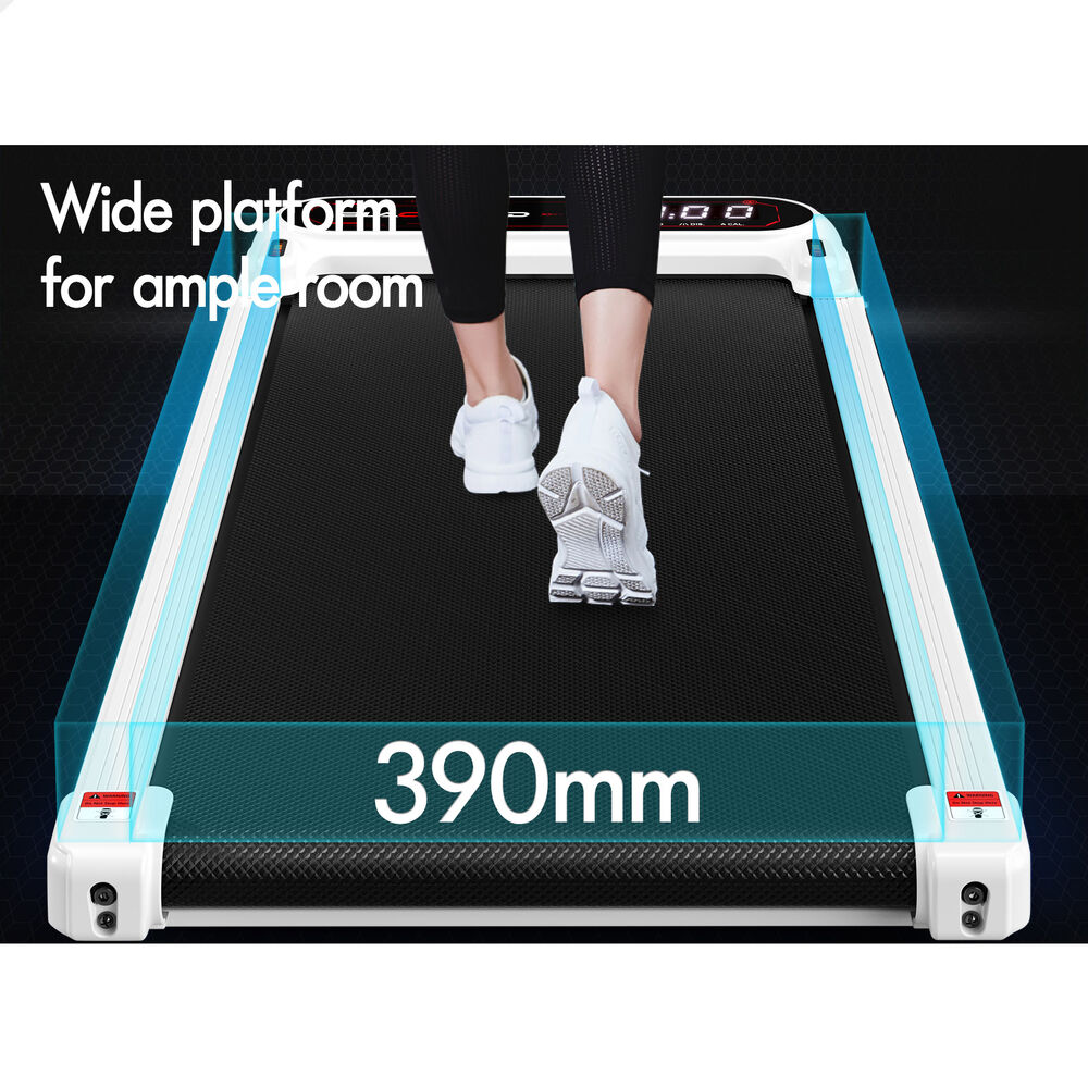 BLACK LORD Treadmill Electric Walking Pad Incline Shock Absorbers Gym White