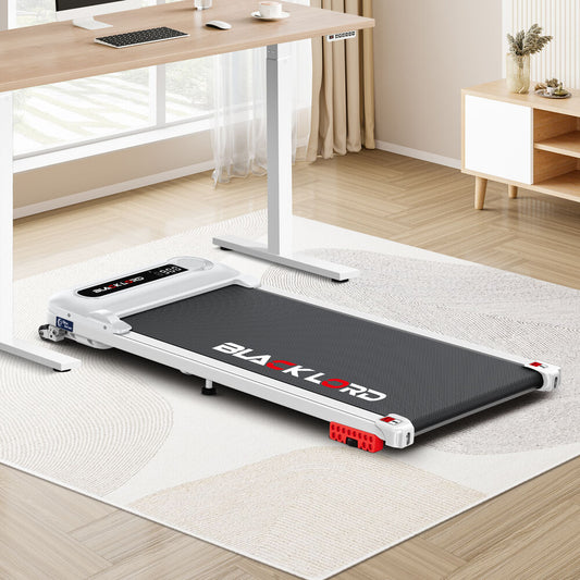 BLACK LORD Treadmill Electric Walking Pad Incline Shock Absorbers Home Gym White