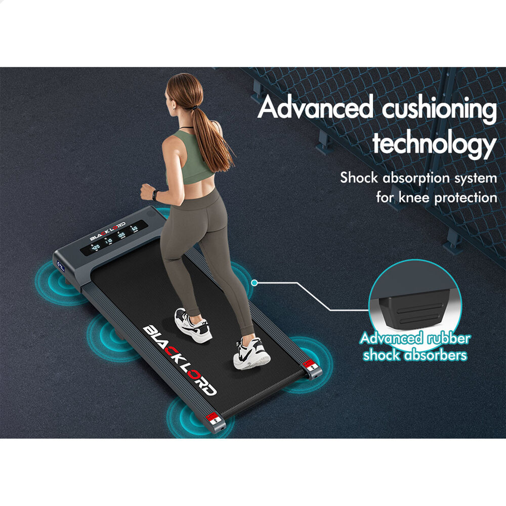 BLACK LORD Treadmill Electric Walking Pad Under Desk Home Gym 400mm Grey