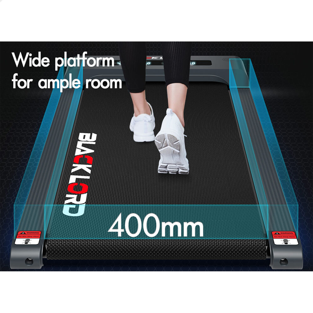 BLACK LORD Treadmill Electric Walking Pad Under Desk Home Gym 400mm Grey