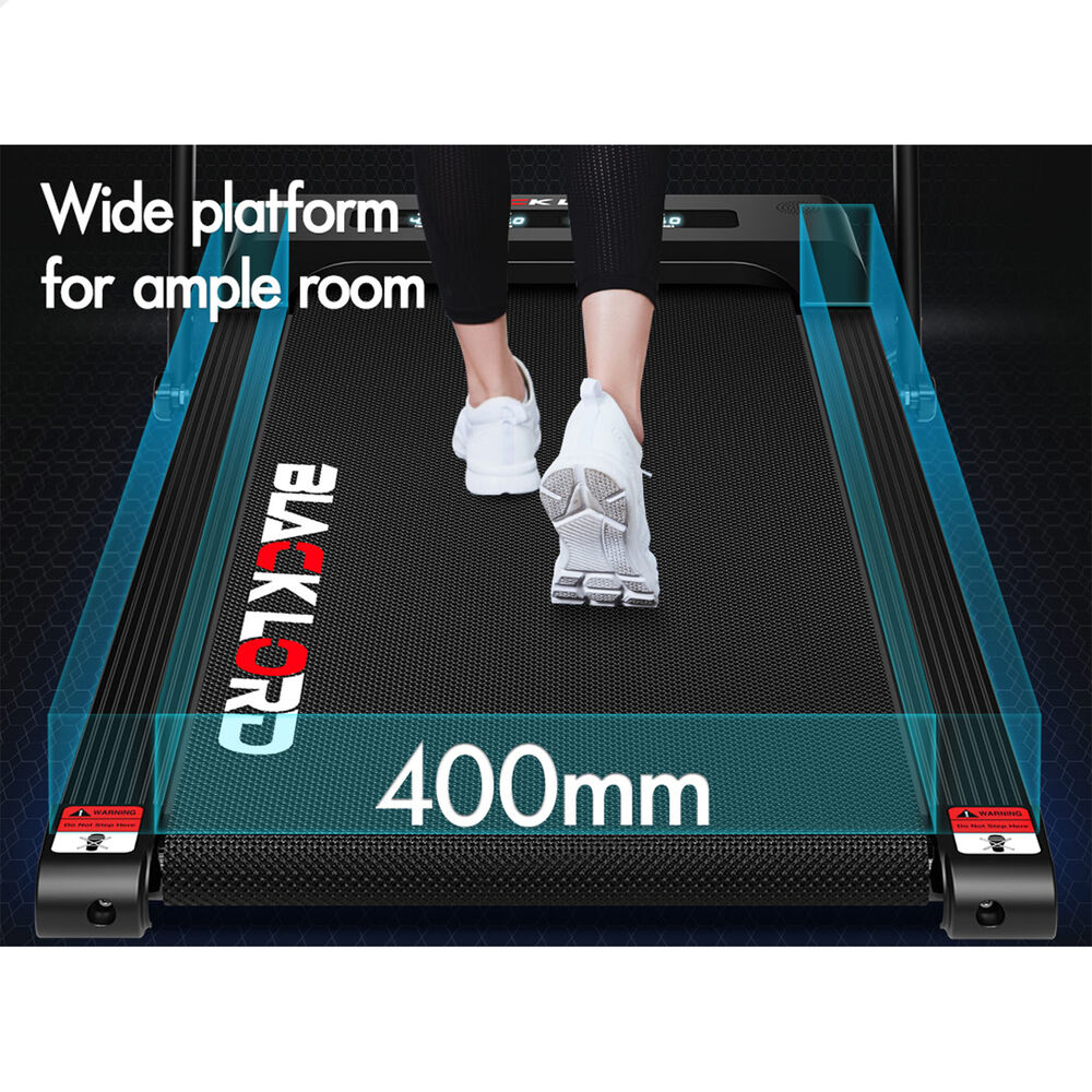 BLACK LORD Treadmill Electric Walking Pad Under Desk Foldable Gym 400mm Black