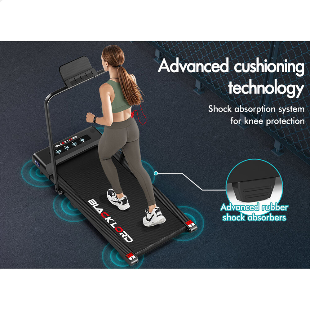 BLACK LORD Treadmill Electric Walking Pad Under Desk Foldable Gym 400mm Black
