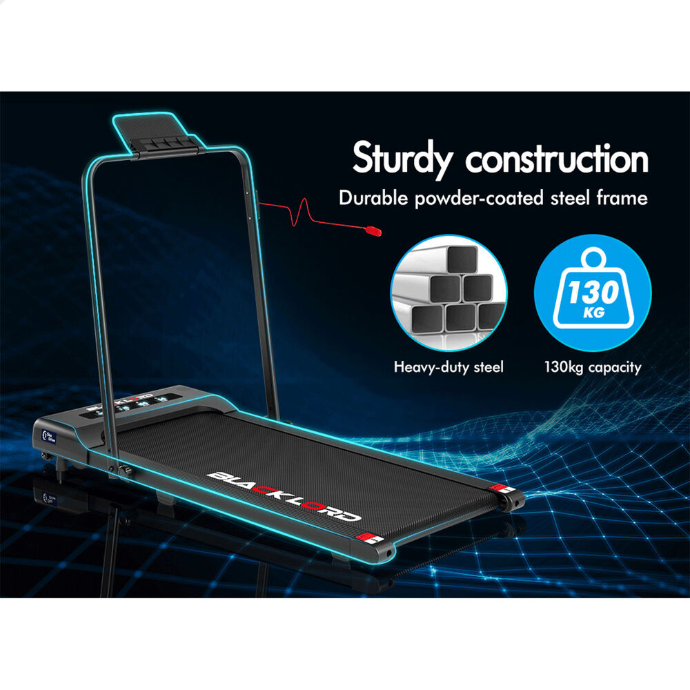 BLACK LORD Treadmill Electric Walking Pad Under Desk Foldable Gym 400mm Black