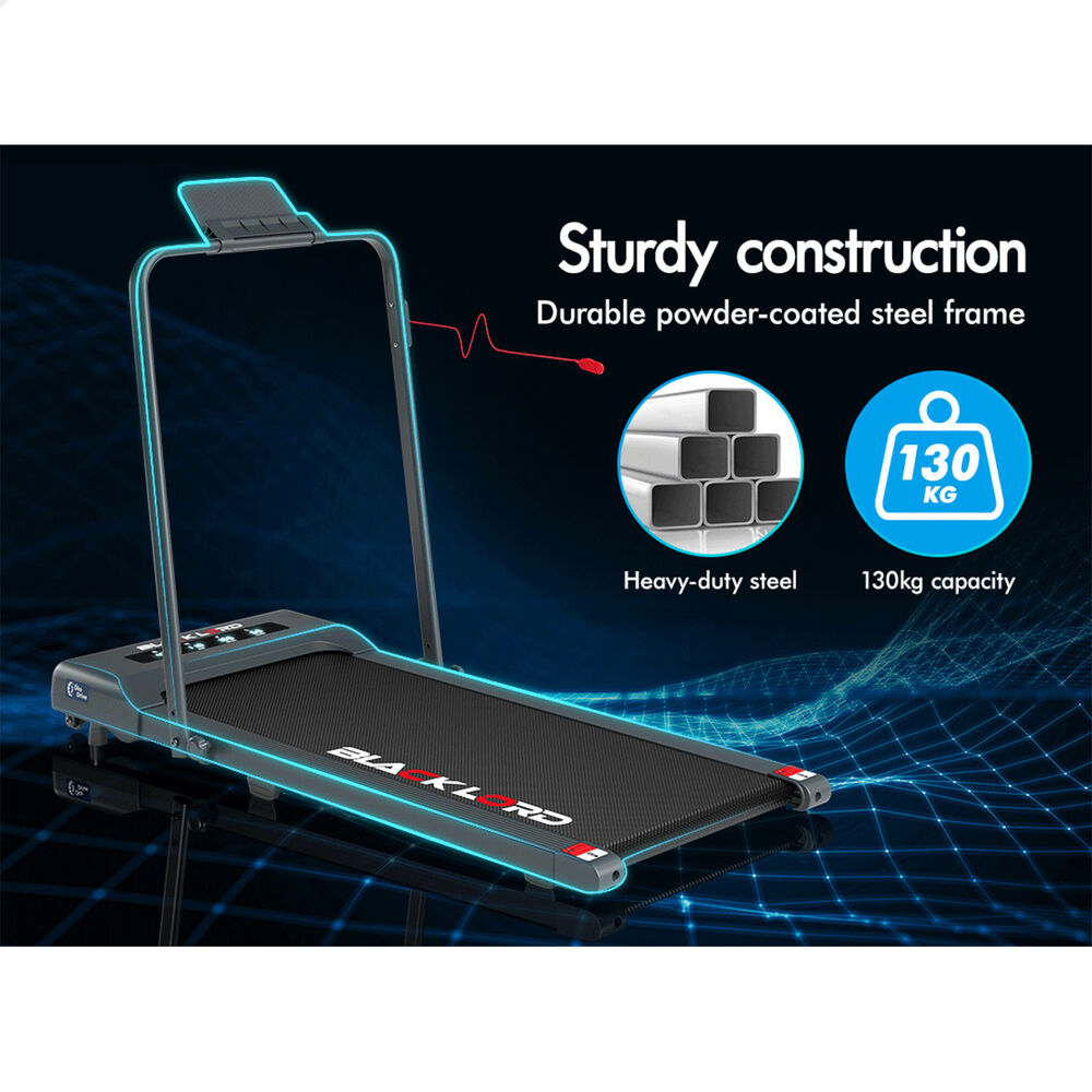 BLACK LORD Treadmill Electric Walking Pad Under Desk Foldable Gym 400mm Grey