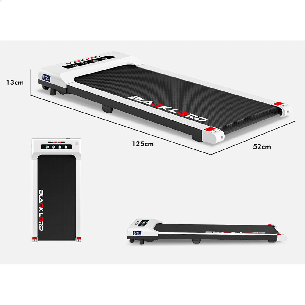 BLACK LORD Treadmill Electric Walking Pad Under Desk Home Gym 400mm White