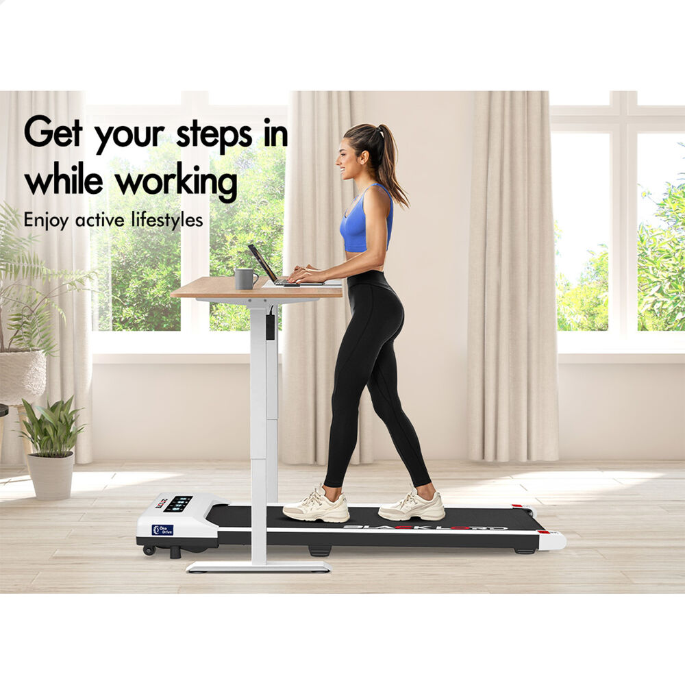 BLACK LORD Treadmill Electric Walking Pad Under Desk Home Gym 400mm White