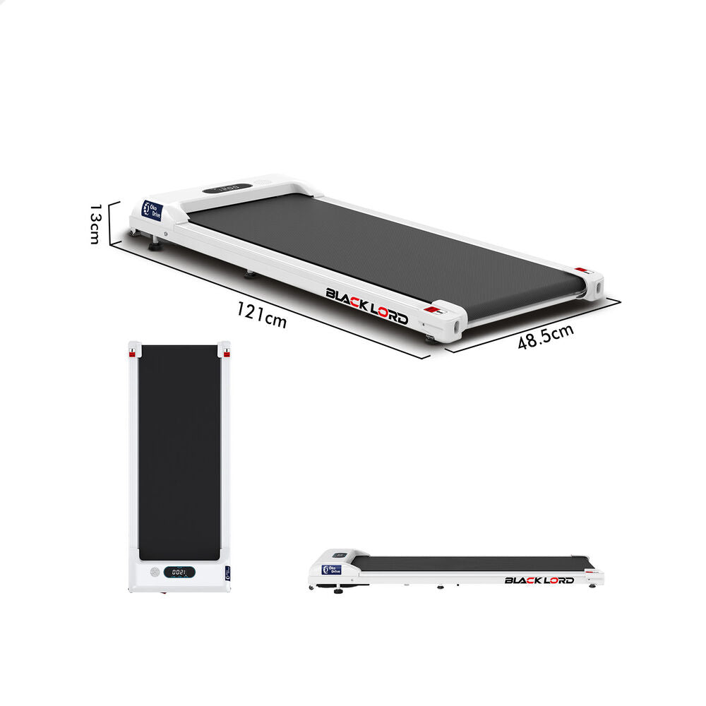 BLACK LORD Treadmill Walking Pad 38cm Belt White