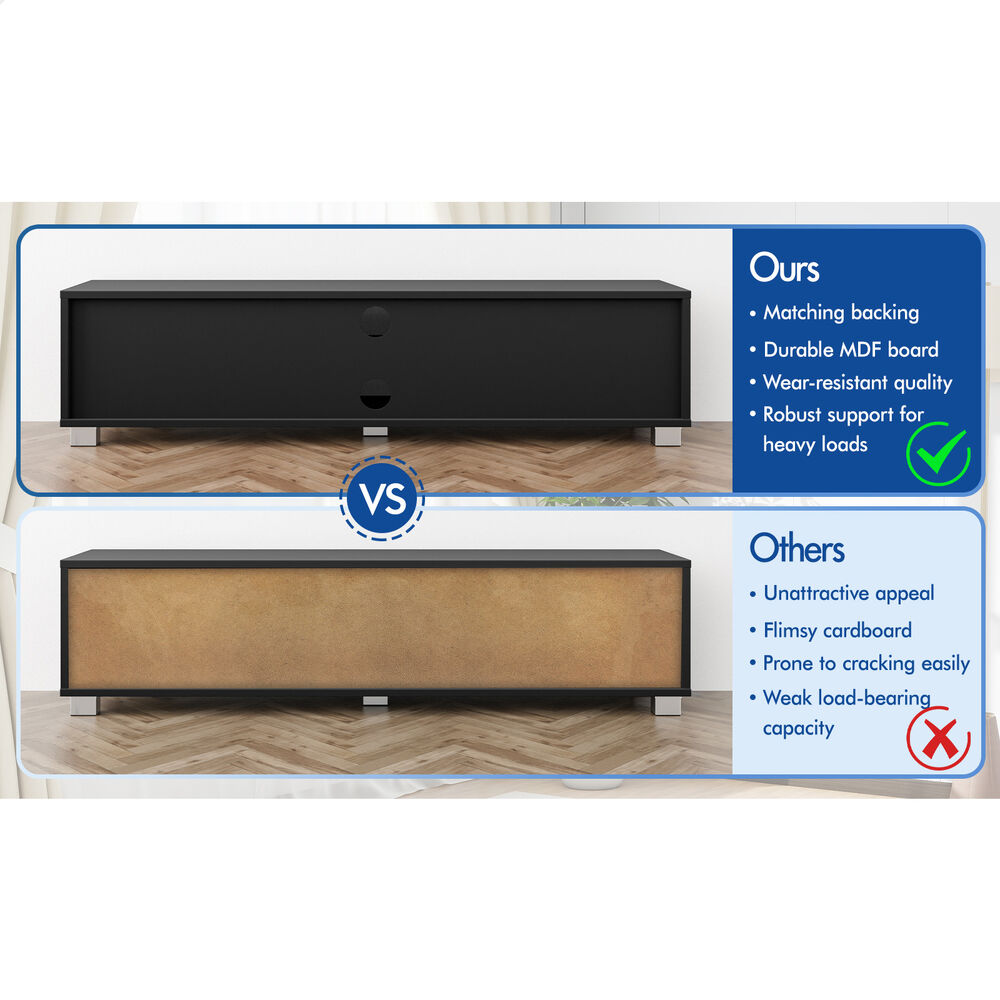 ALFORDSON Entertainment Unit TV Cabinet Stand 120cm Black