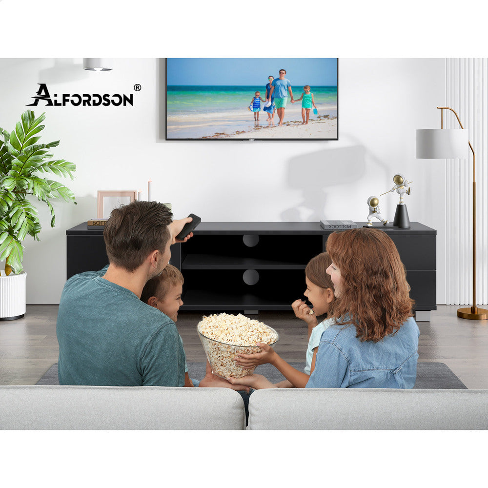 ALFORDSON Entertainment Unit TV Cabinet Stand 120cm Black