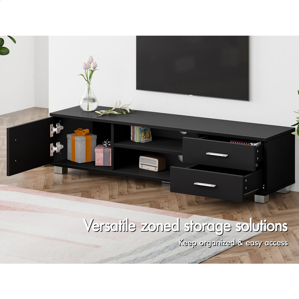 ALFORDSON Entertainment Unit TV Cabinet Stand 120cm Black