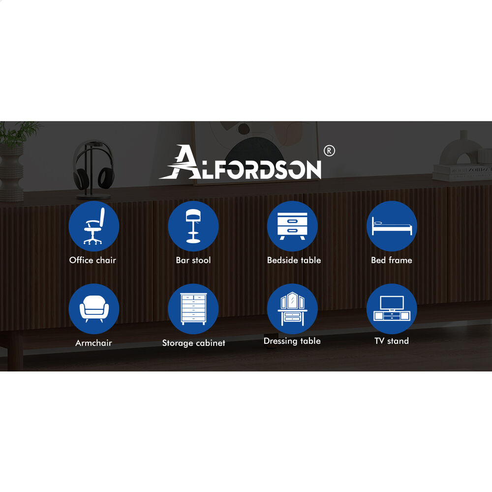 ALFORDSON TV Cabinet Entertainment Unit Stand 180cm Storage Shelves Walnut