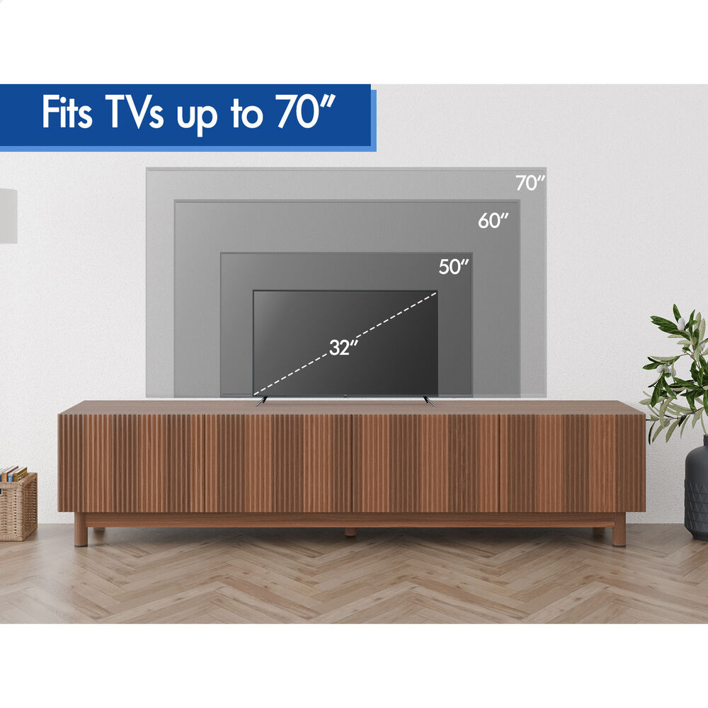 ALFORDSON TV Cabinet Entertainment Unit Stand 180cm Storage Shelves Walnut