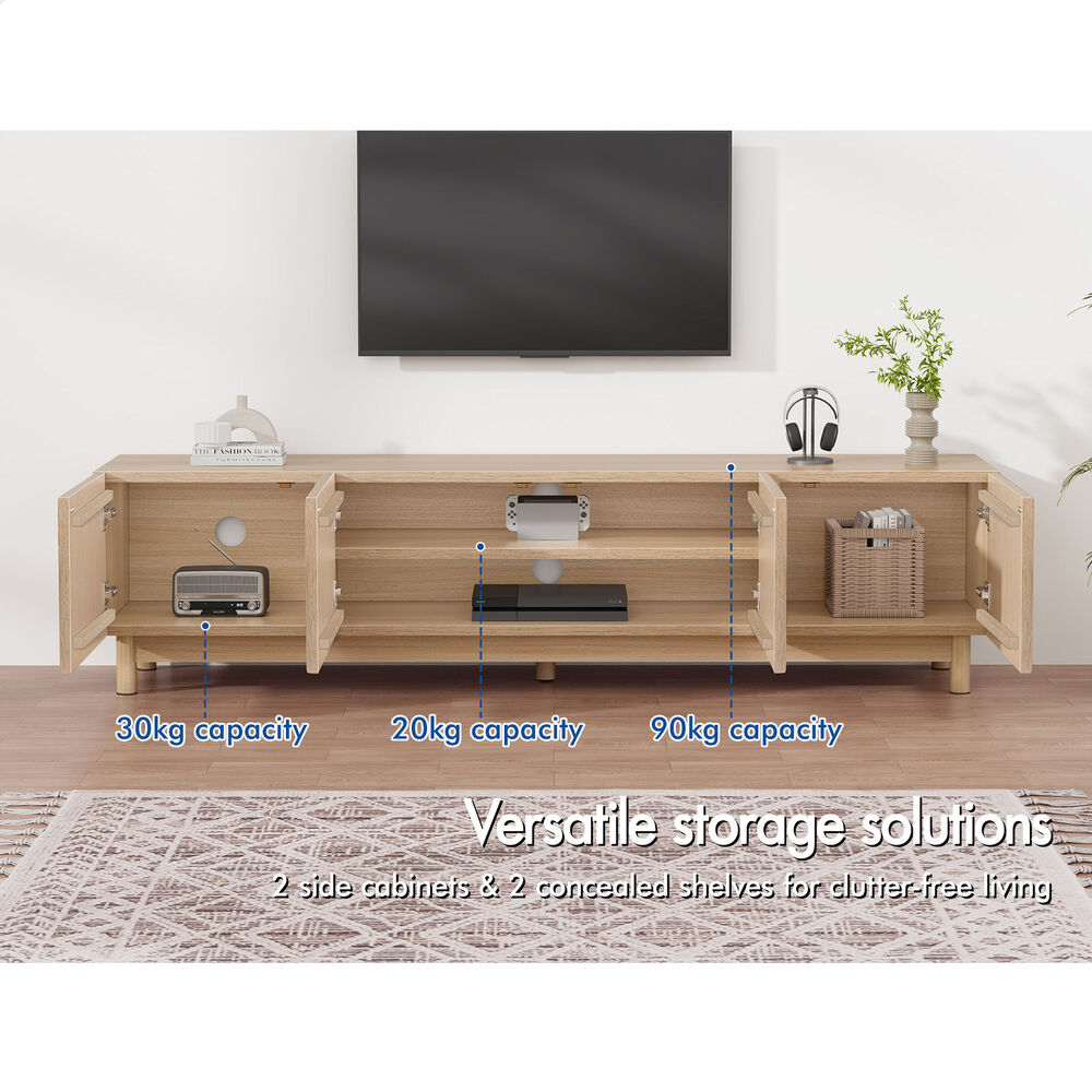 ALFORDSON Entertainment Unit TV Cabinet Stand 180cm Oak