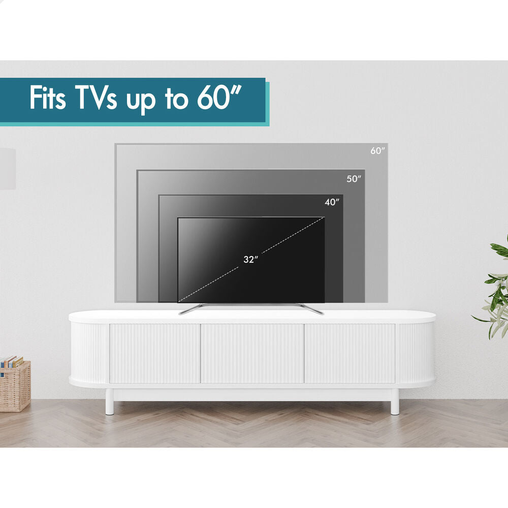 ALFORDSON TV Cabinet Entertainment Unit Stand 160cm Storage Shelf White