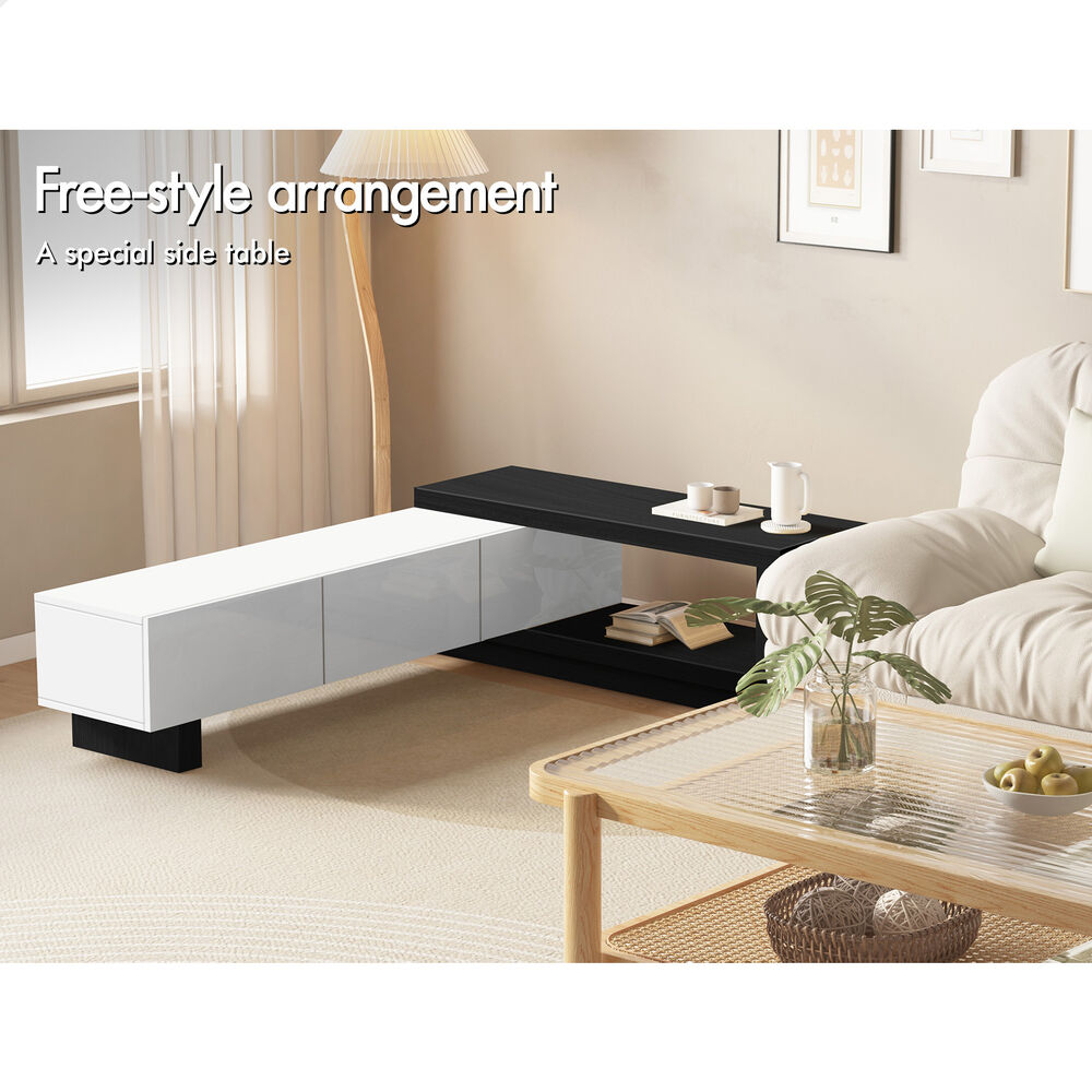 ALFORDSON 190-280cm Extendable Entertainment Unit TV Cabinet Stand Storage Shelf