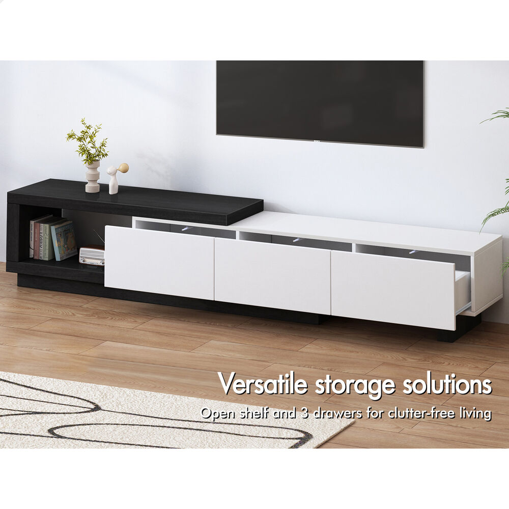 ALFORDSON 190-280cm Extendable Entertainment Unit TV Cabinet Stand Storage Shelf
