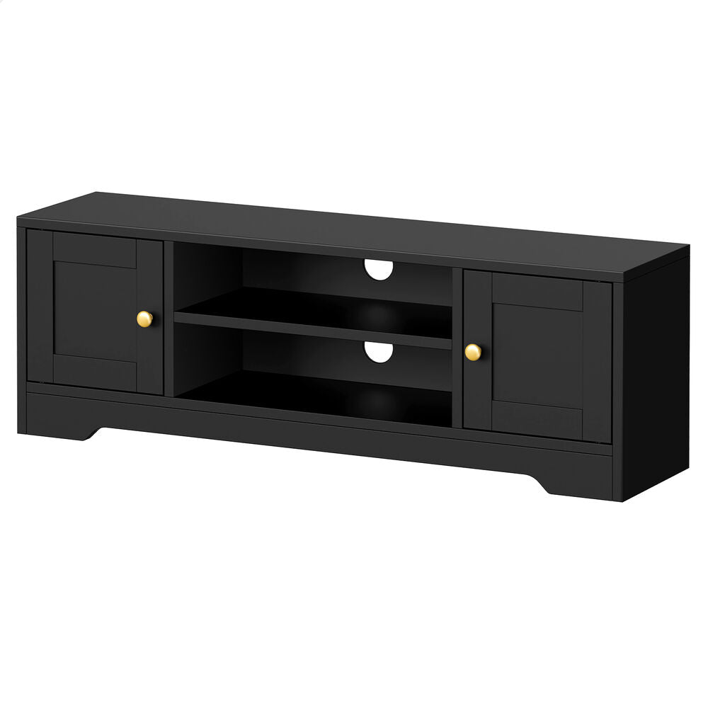 ALFORDSON TV Cabinet Entertainment Unit Stand Hamptons 120cm Storage Black