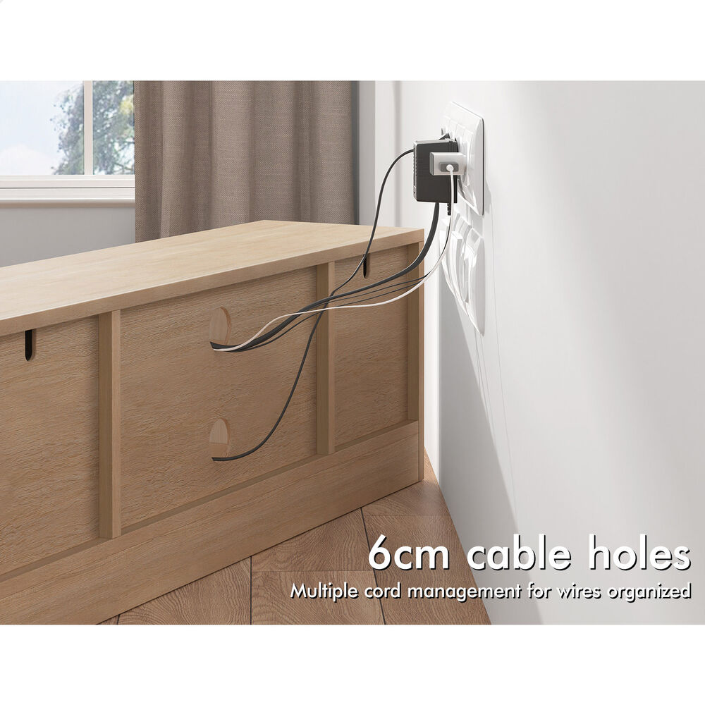 ALFORDSON TV Cabinet Entertainment Unit Stand 120cm Hamptons Storage Wood