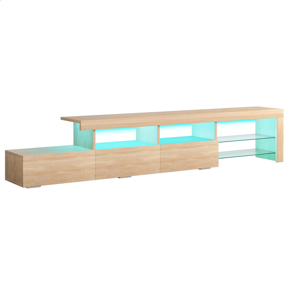 ALFORDSON Entertainment Unit 220cm TV Stand LED Oak