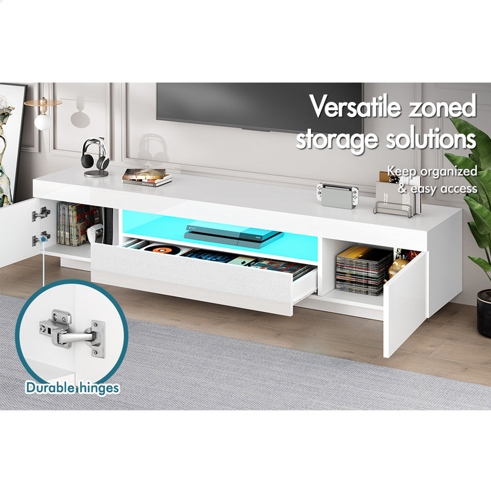 ALFORDSON Entertainment Unit 180cm TV Cabinet LED White