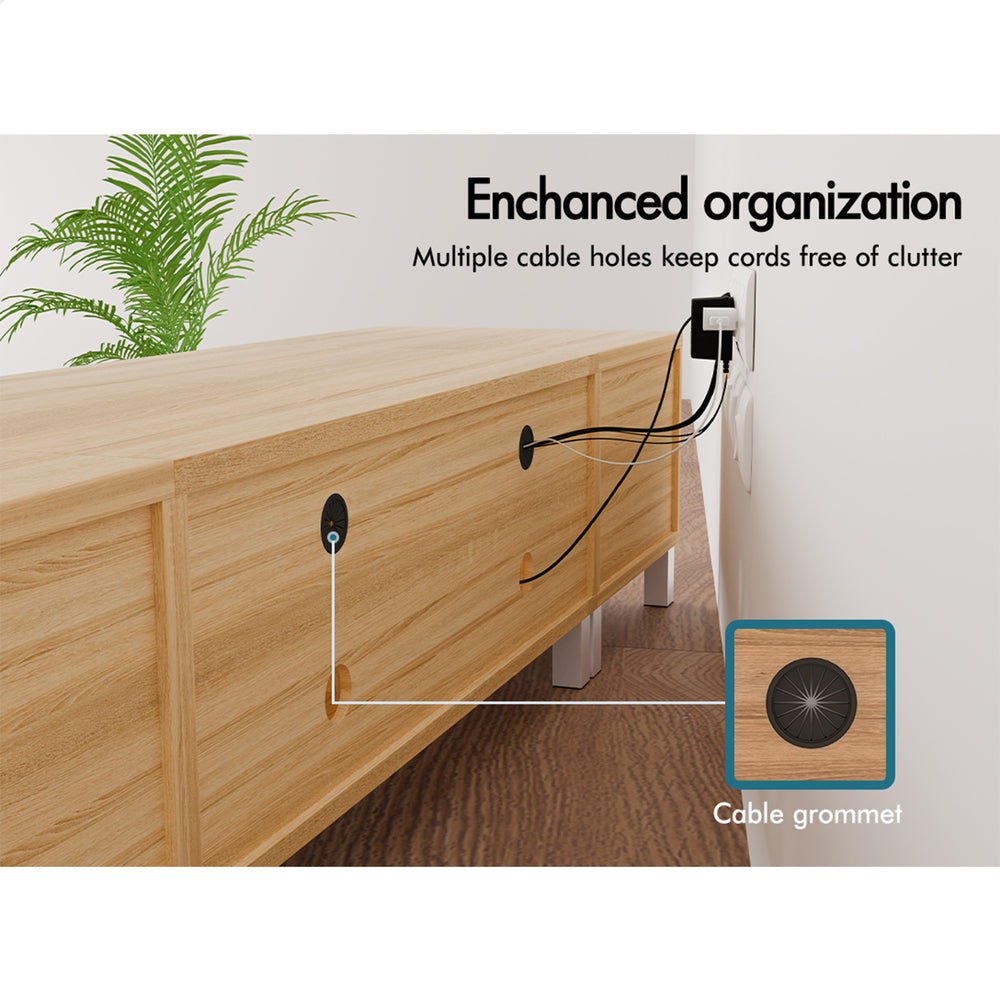 ALFORDSON Entertainment Unit TV Cabinet Stand 190cm Wood