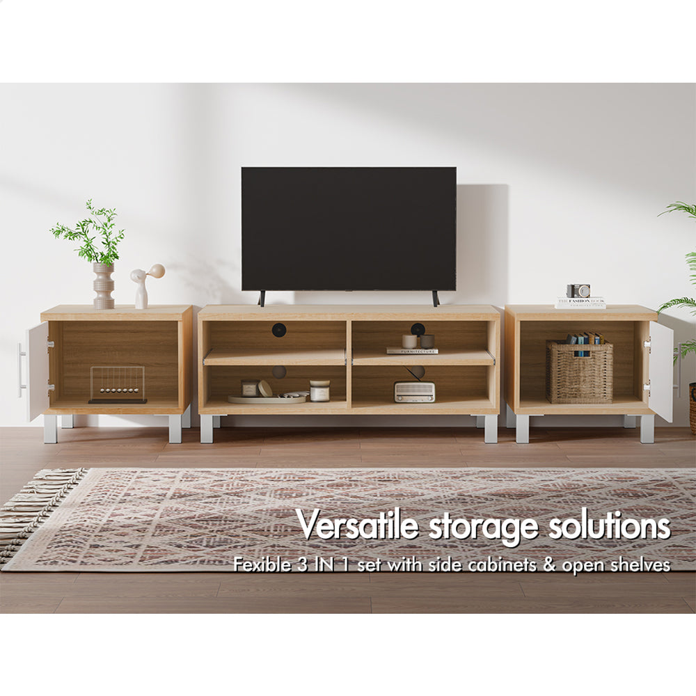 ALFORDSON Entertainment Unit TV Cabinet Stand 190cm Wood