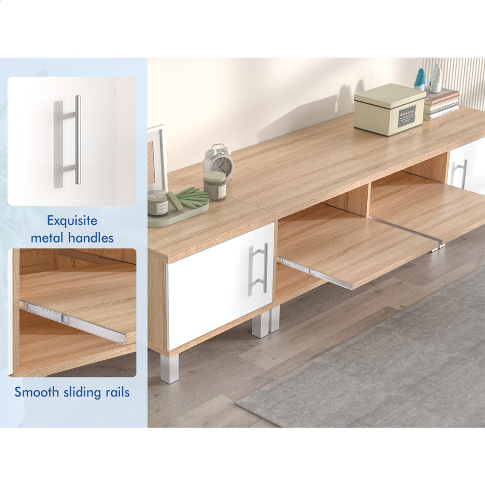 ALFORDSON Entertainment Unit TV Cabinet Stand 190cm Wood