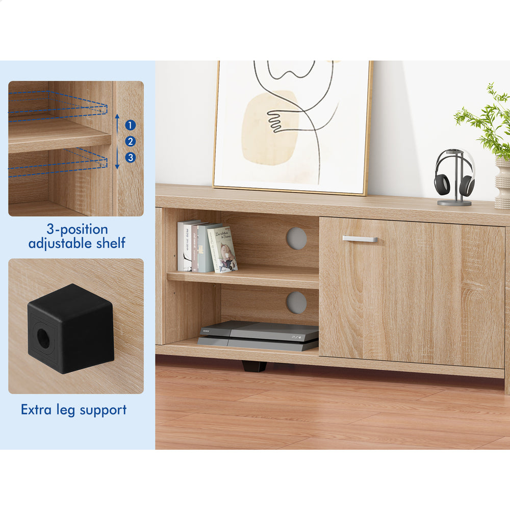 ALFORDSON Entertainment Unit TV Cabinet Stand 160cm Wood