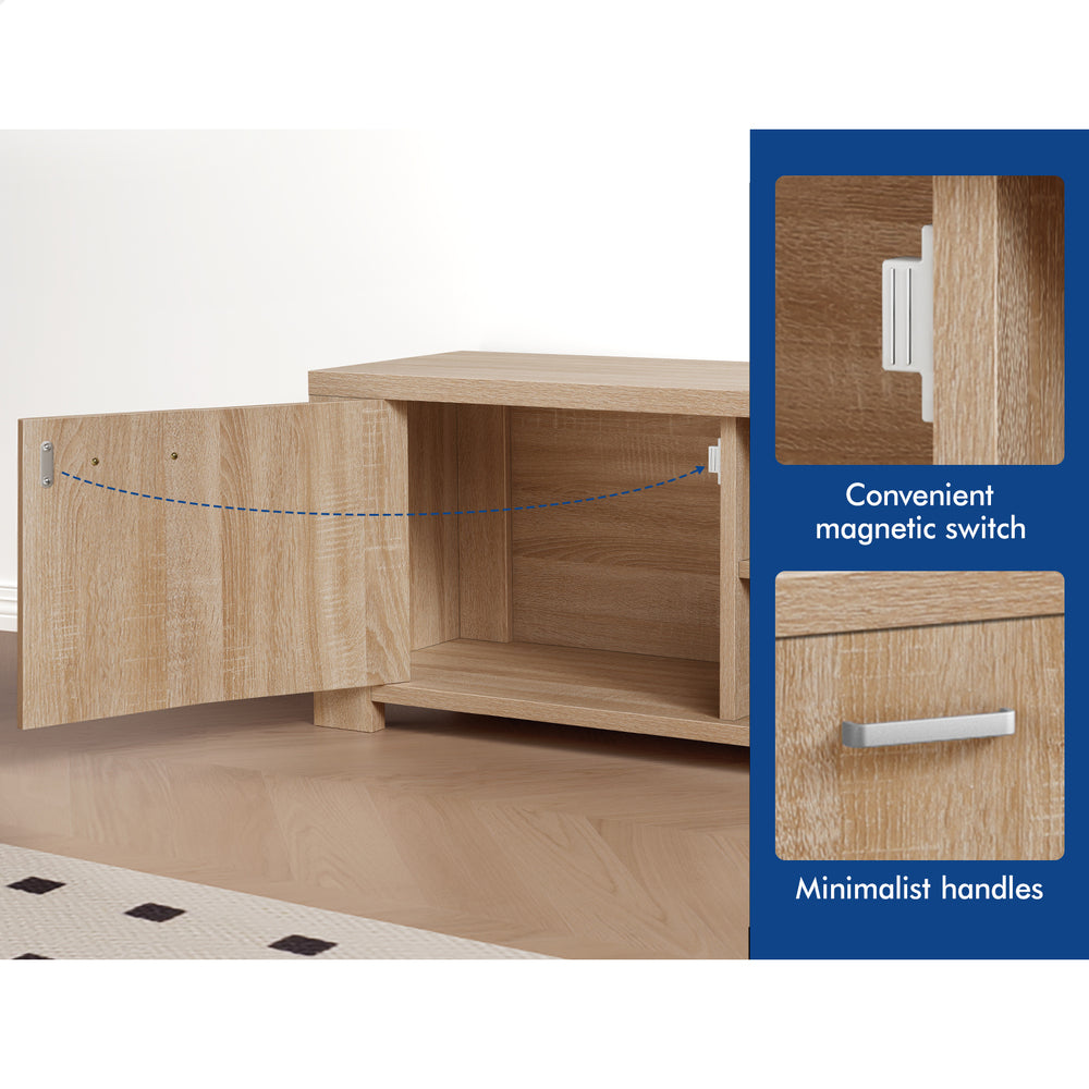 ALFORDSON Entertainment Unit TV Cabinet Stand 160cm Wood