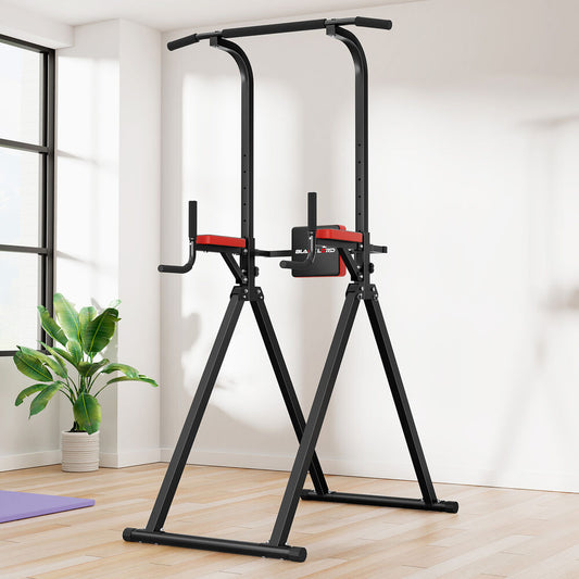 BLACK LORD Power Tower Chin Up Bar Pull Up Weight Bench Home Gym Foldable