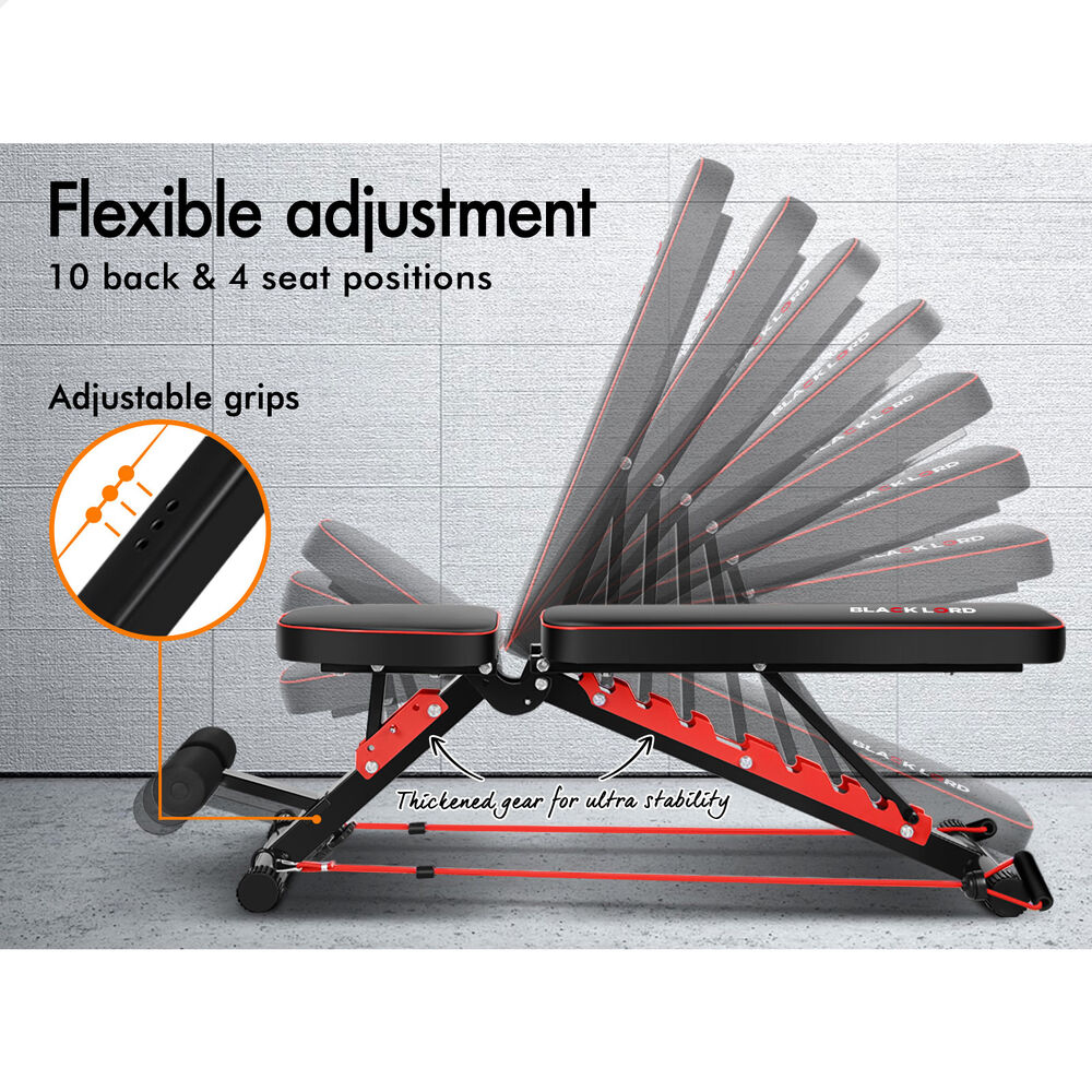 BLACK LORD Adjustable Weight Bench
