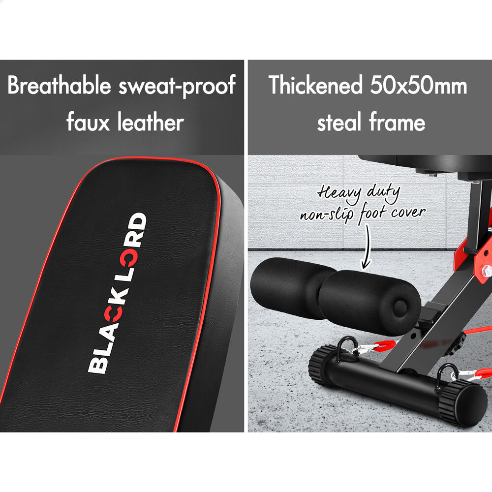 BLACK LORD Adjustable Weight Bench