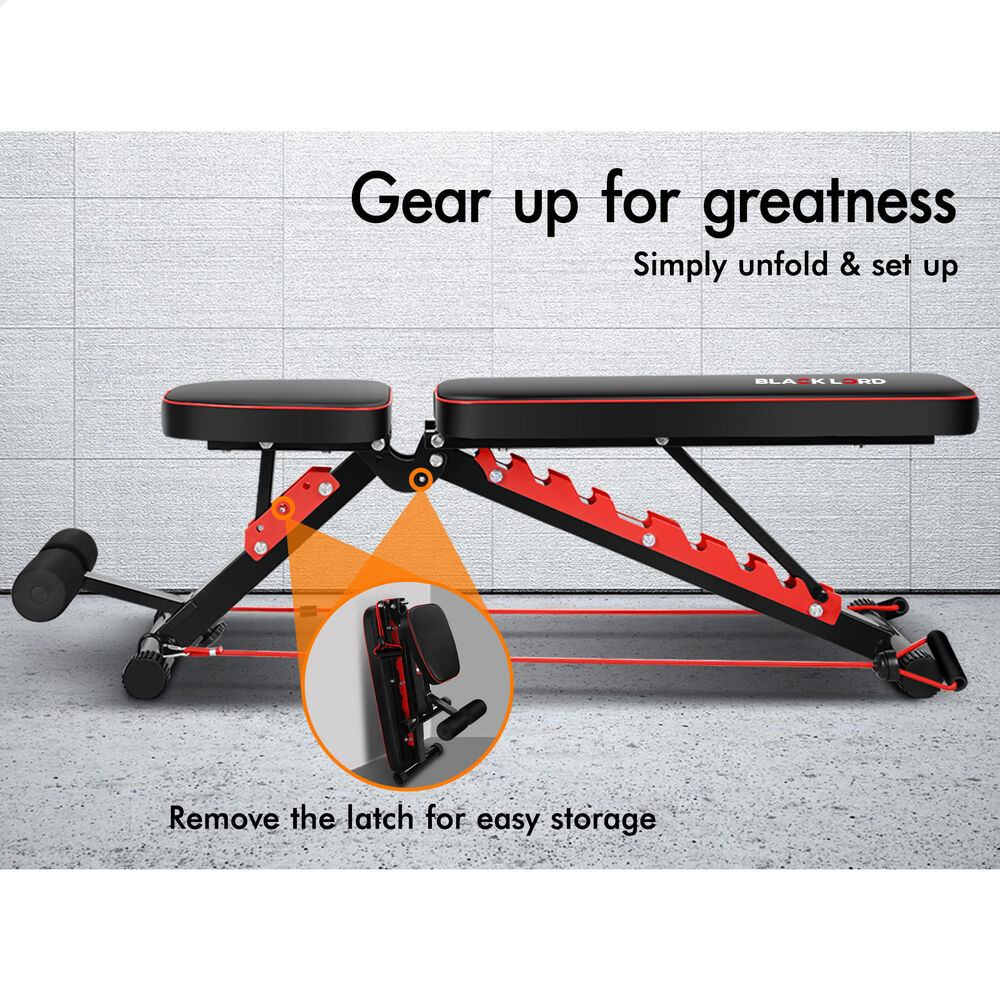 BLACK LORD Adjustable Weight Bench