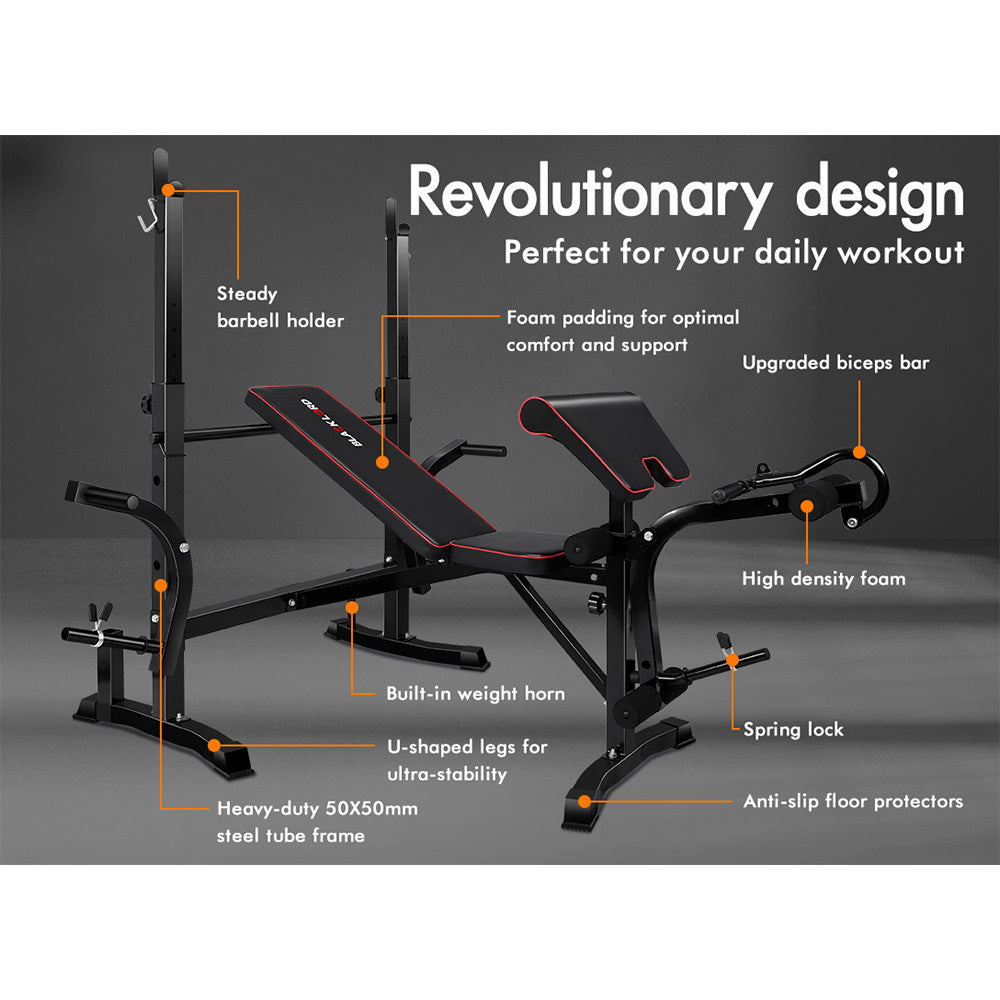 BLACK LORD Weight Bench 12in1 Press Multi-Station Fitness Home Gym Equipment