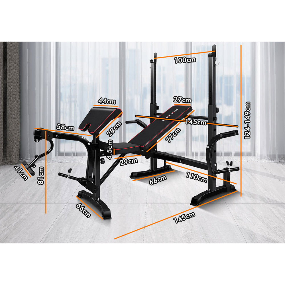 BLACK LORD Weight Bench 12in1 Press Multi-Station Fitness Home Gym Equipment