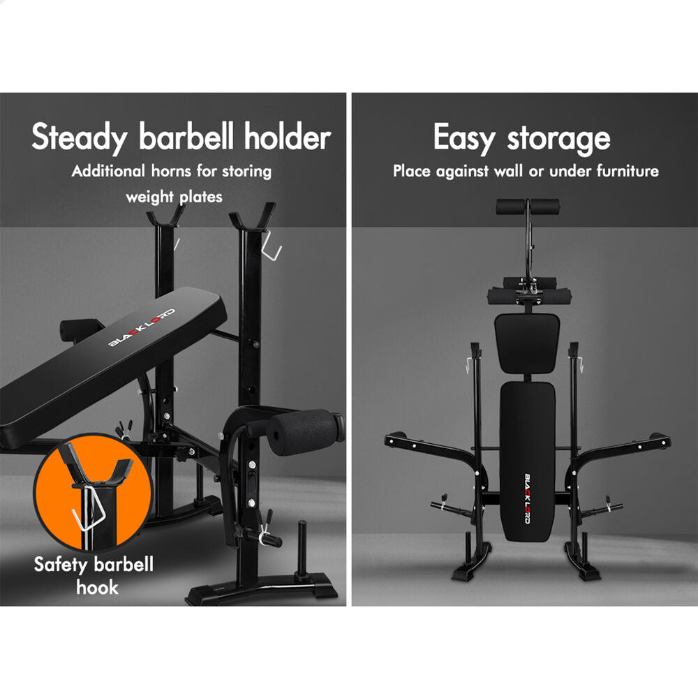BLACK LORD Weight Bench 8in1 Multi-Station