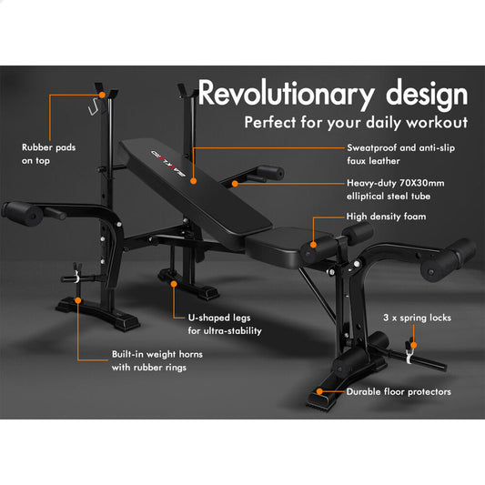 BLACK LORD Weight Bench 8in1 Multi-Station