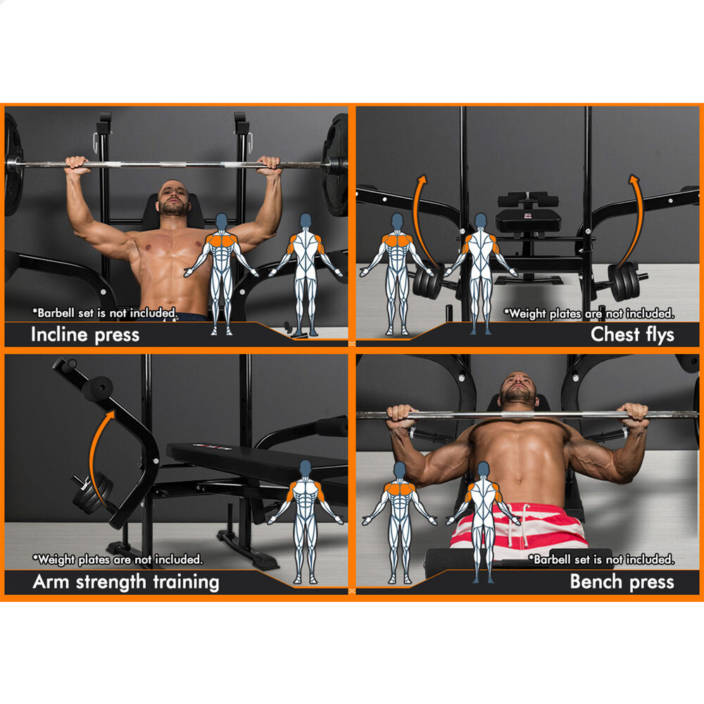 BLACK LORD Weight Bench 8in1 Multi-Station