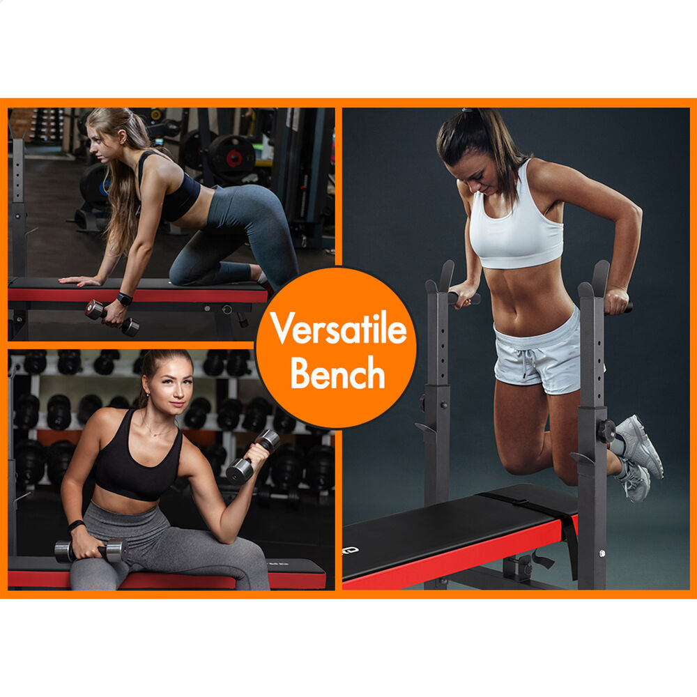 BLACK LORD Weight Bench Squat Rack Press