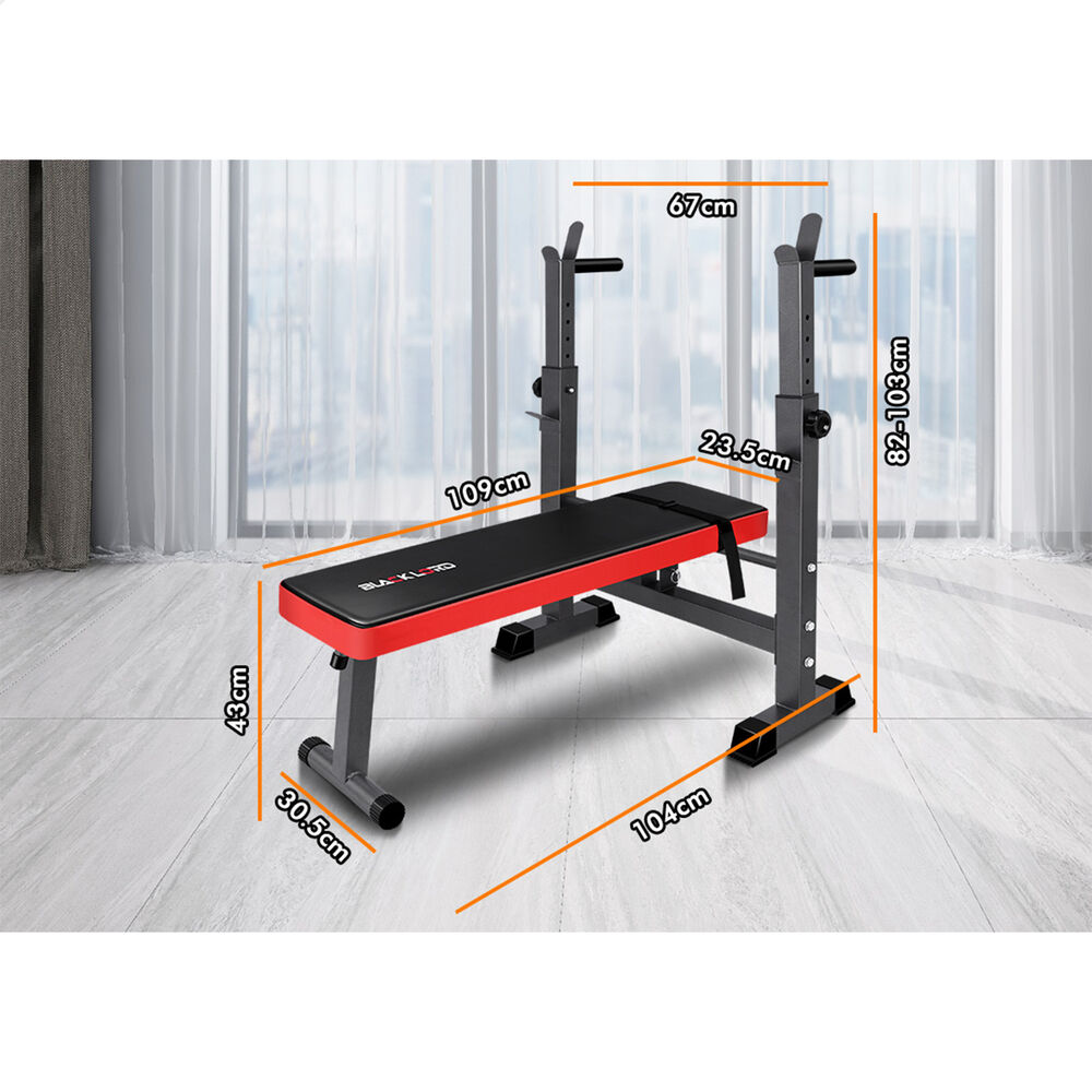 BLACK LORD Weight Bench Squat Rack Press
