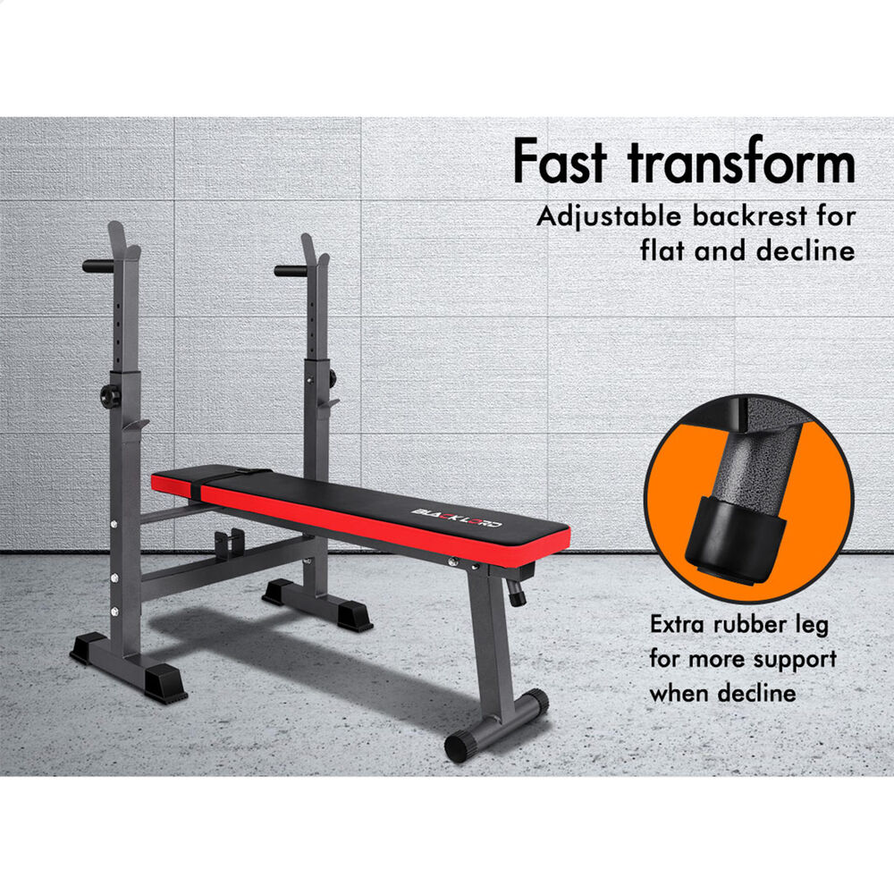 BLACK LORD Weight Bench Squat Rack Press