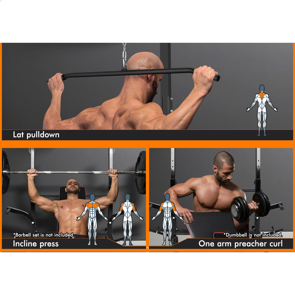 BLACK LORD Weight Bench 14in1 Press Multi-Station Fitness Home Gym Equipment